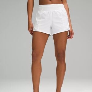 lululemon Hotty Hot High-Rise Lined Short 4" Sz 4 White